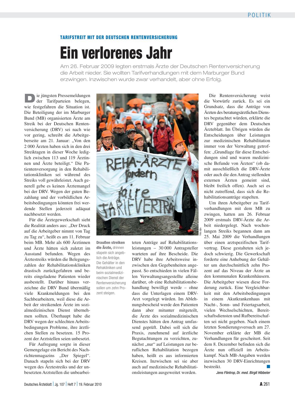 Vorschauseite 1: Tarifstreit mit der Deutschen Rentenversicherung: Ein verlorenes Jahr