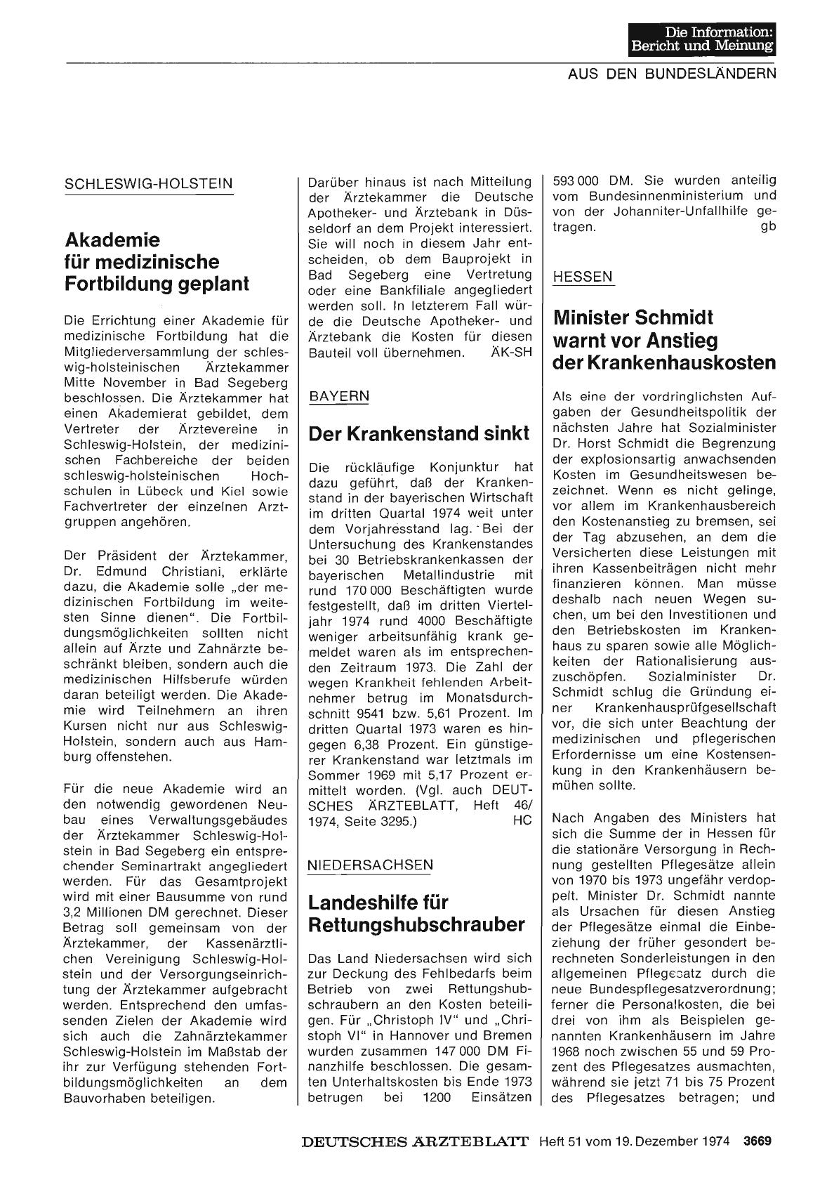 Vorschauseite 1: Hessen: Minister Schmidt warnt vor Anstieg der Krankenhauskosten