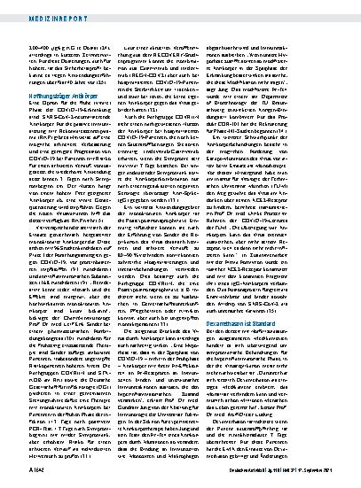 Vorschauseite 4: Medikamente gegen COVID-19: Der lange Weg in die Praxis