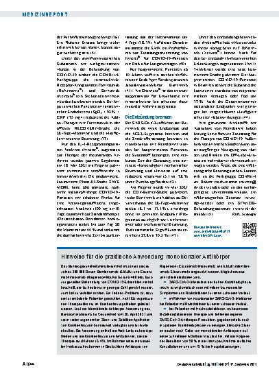 Vorschauseite 5: Medikamente gegen COVID-19: Der lange Weg in die Praxis