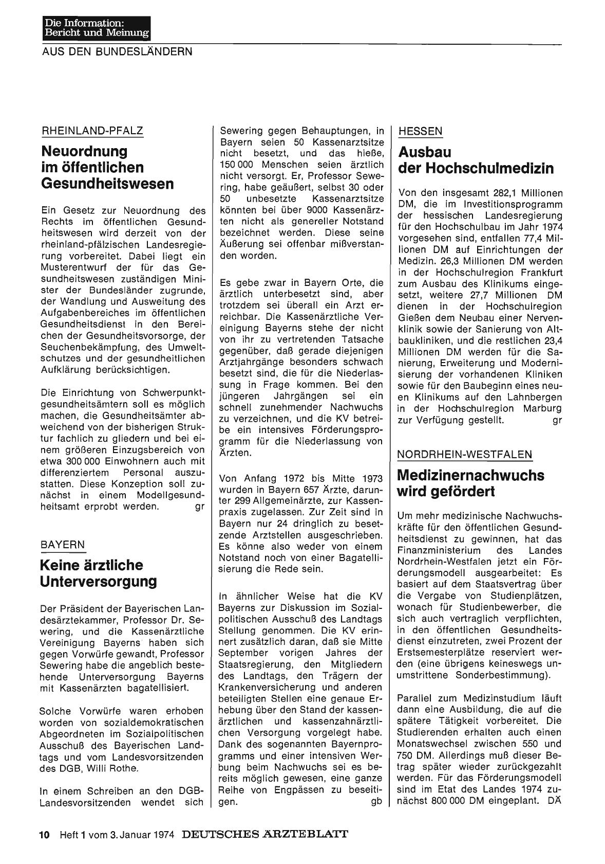 Vorschauseite 1: Bayern: Keine ärztliche Unterversorgung