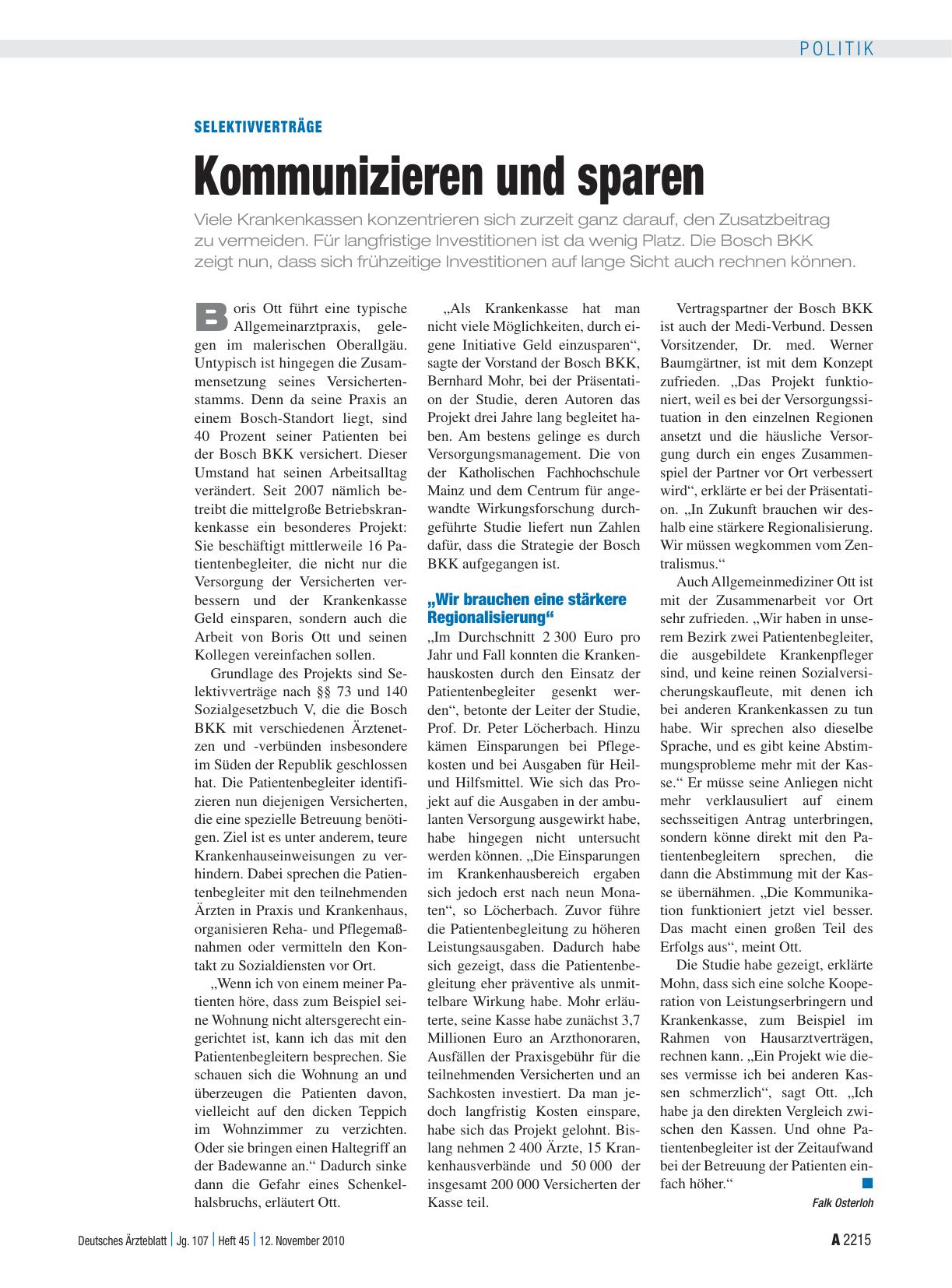 Vorschauseite 1: Selektivverträge: Kommunizieren und sparen