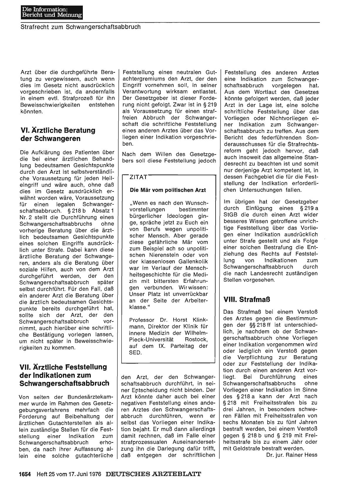 Vorschauseite 1: Die Mär vom politischen Arzt