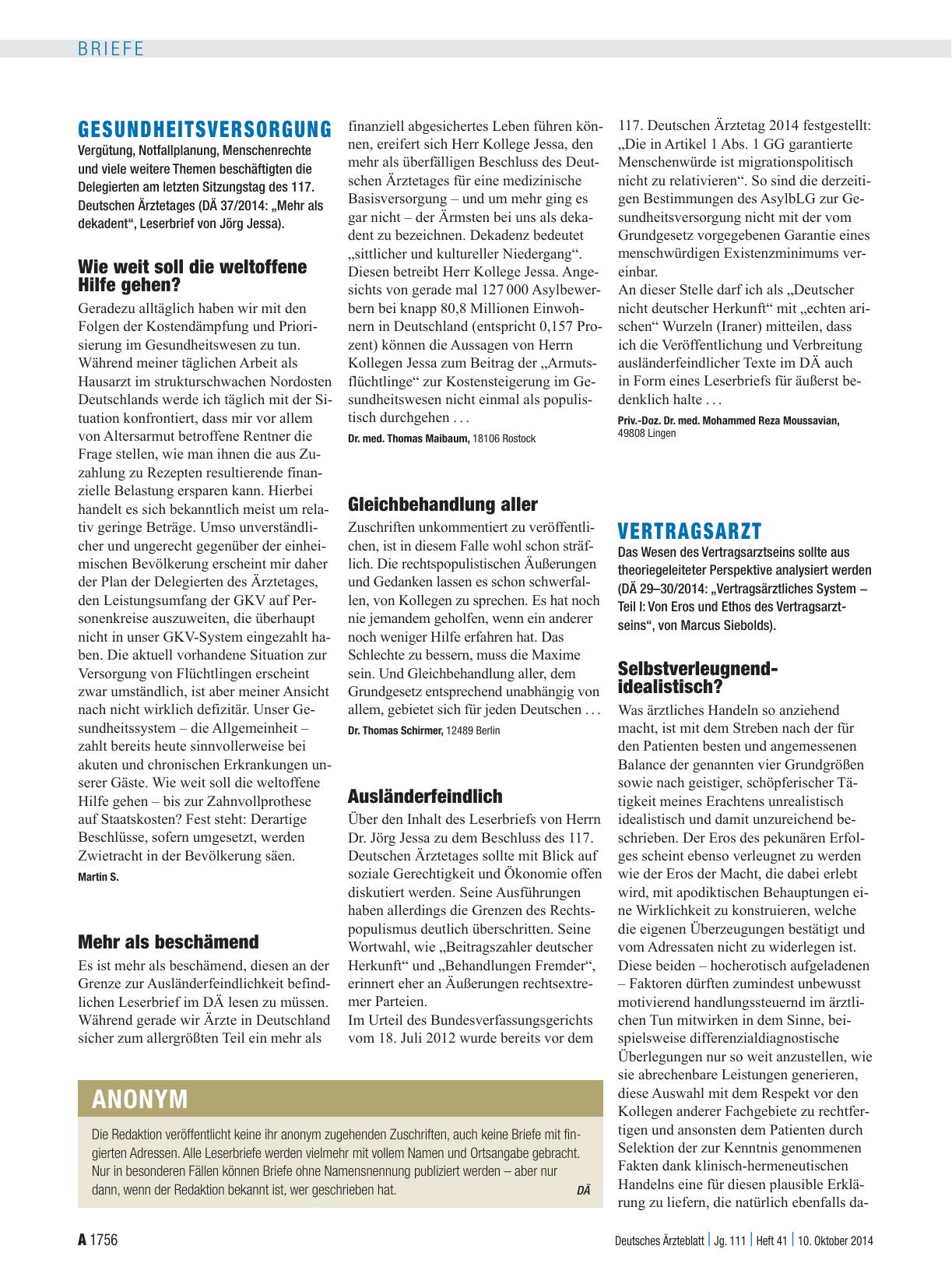 Vorschauseite 1: Gesundheitsversorgung: Ausländerfeindlich