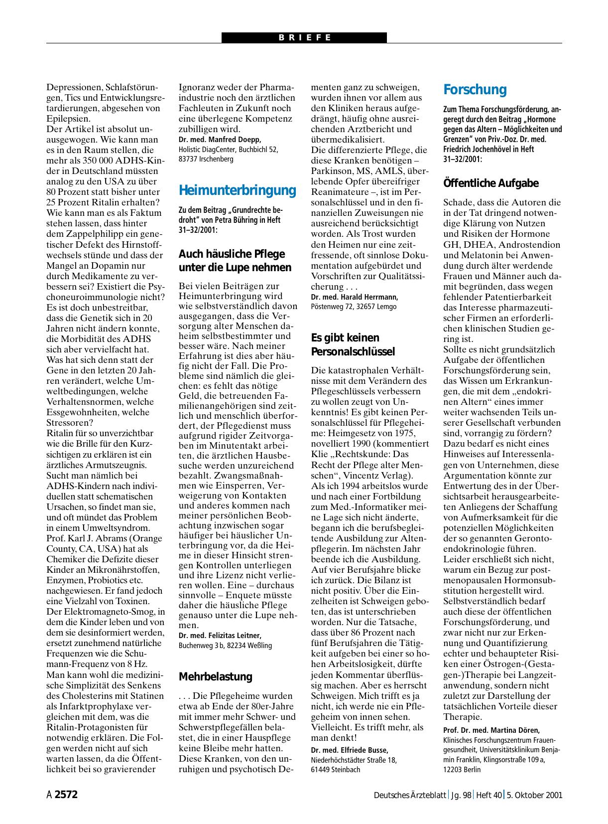 Vorschauseite 1: Heimunterbringung: Es gibt keinen Personalschlüssel