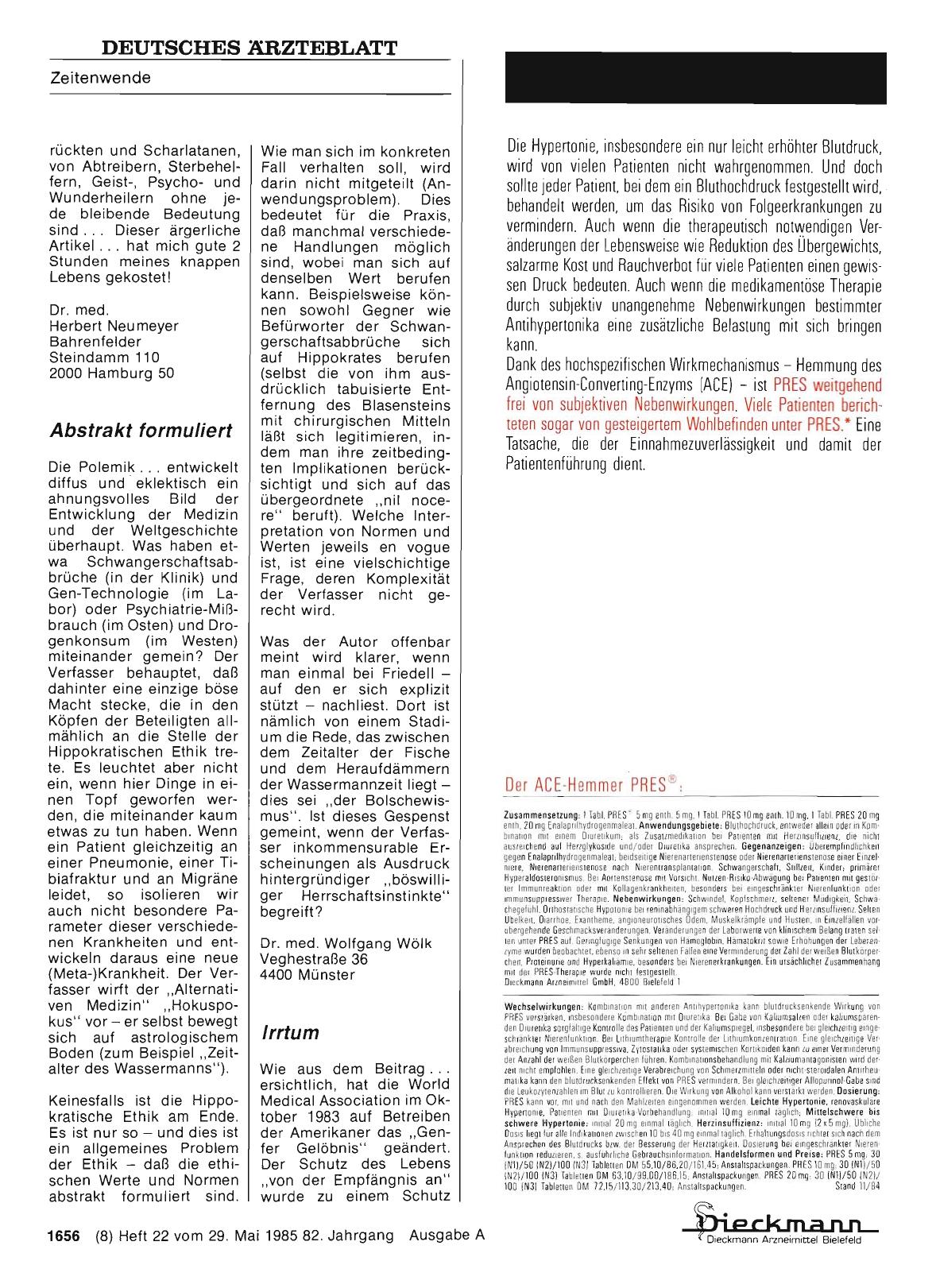 Vorschauseite 1: Zeitenwende in der Medizin (II): Irrtum
