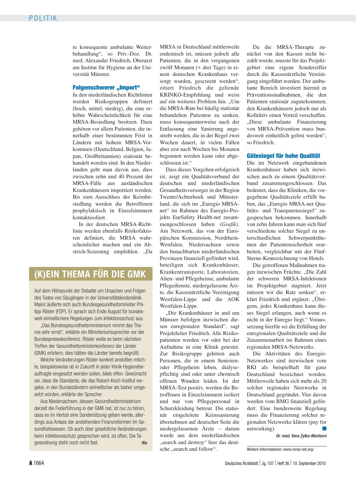 Vorschauseite 1: (K)ein Thema für die GMK