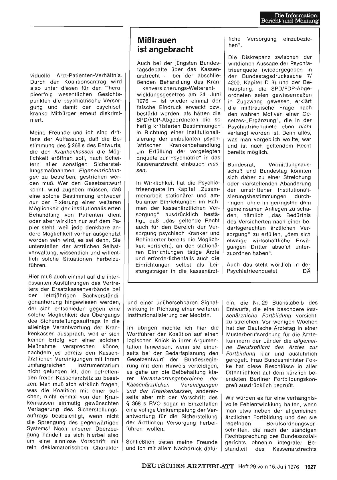 Vorschauseite 1: Mißtrauen ist angebracht