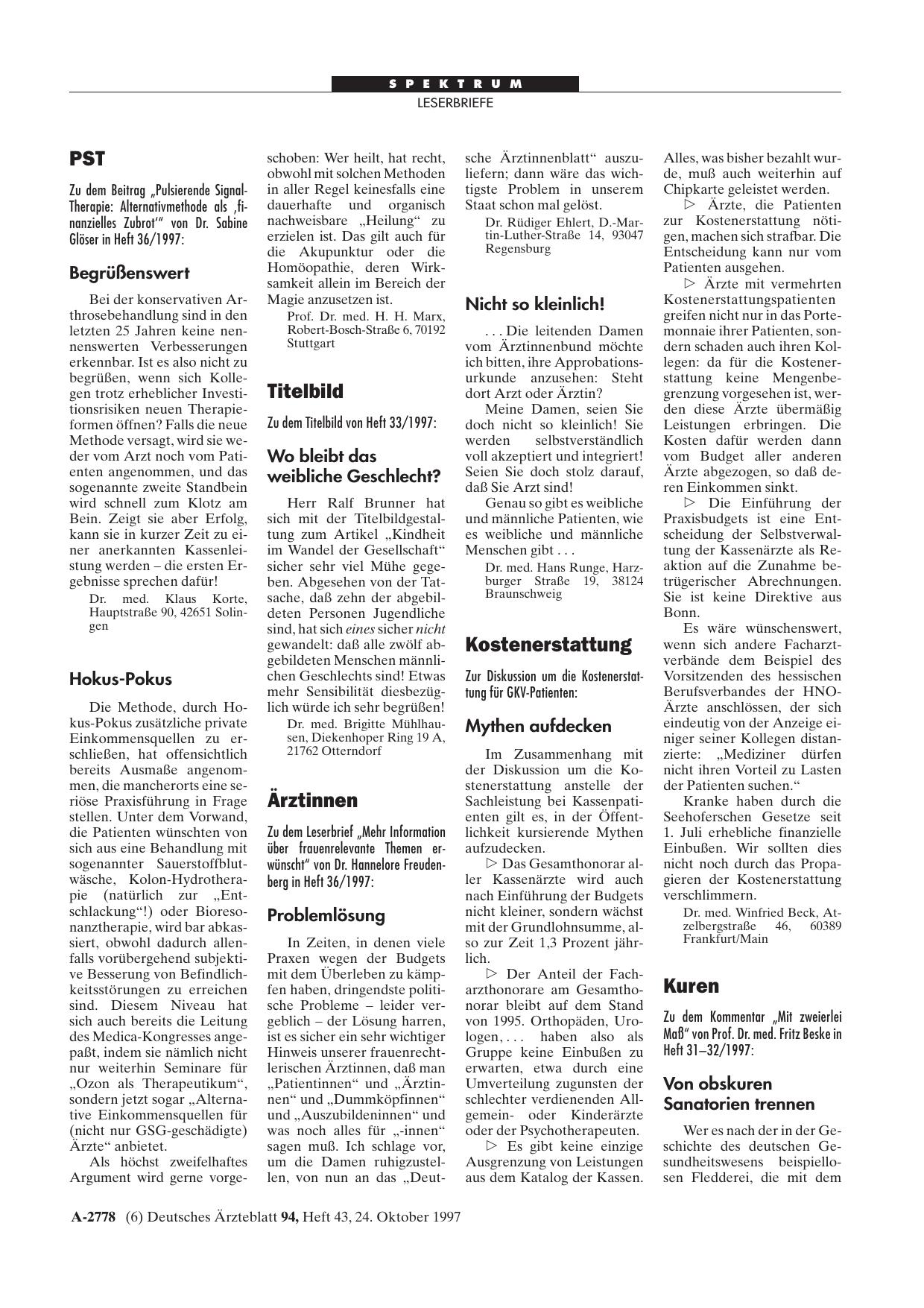 Vorschauseite 1: Kostenerstattung: Mythen aufdecken