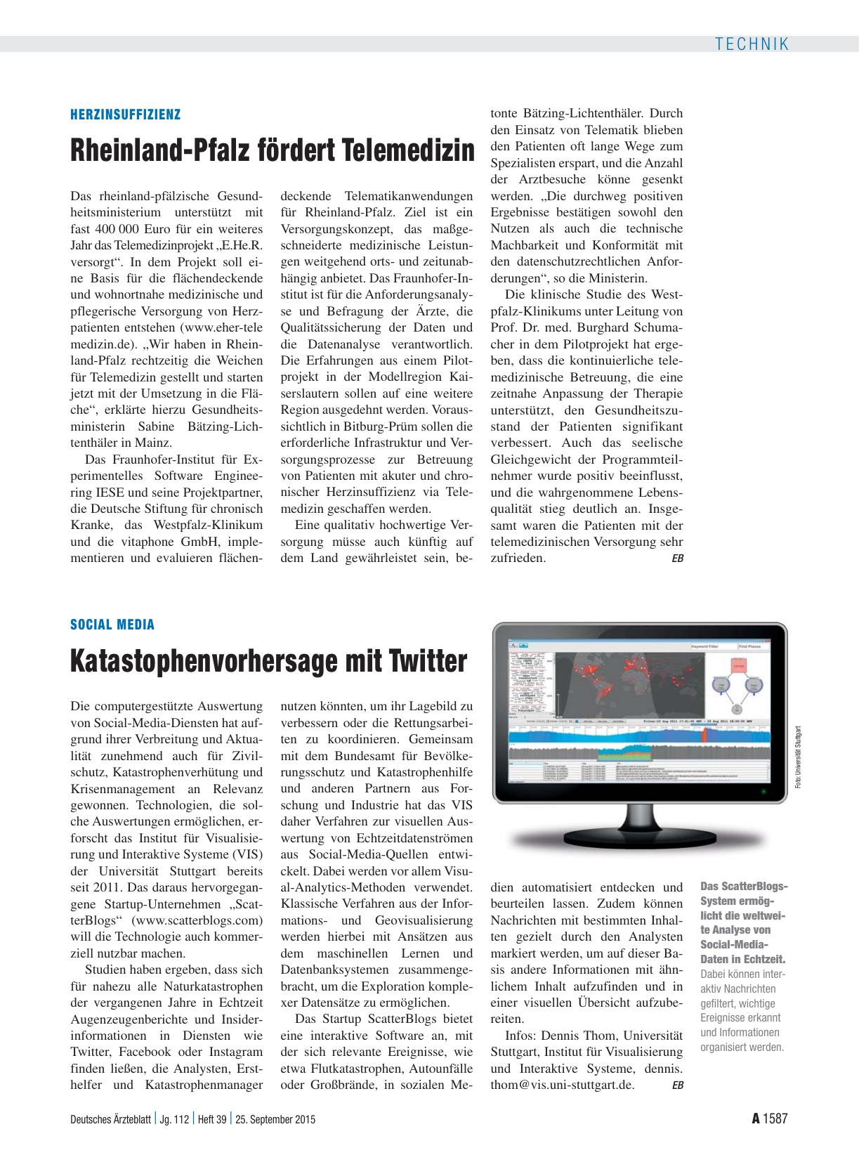 Vorschauseite 1: Social Media: Katastophenvorhersage mit Twitter