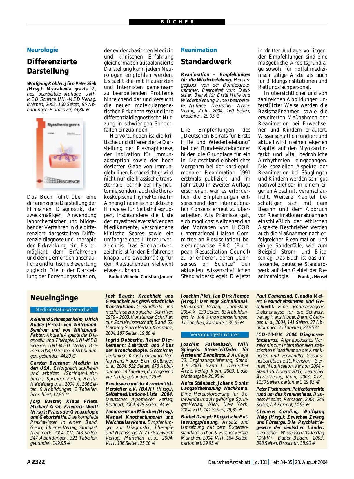 Vorschauseite 1: Myasthenia gravis