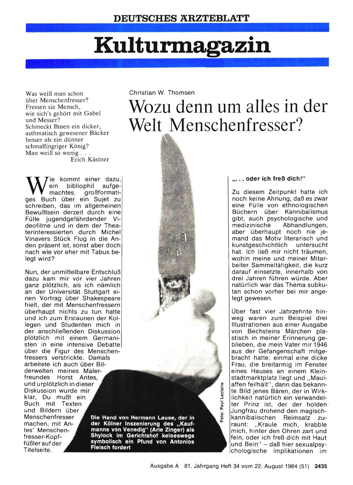 Vorschauseite 1: Wozu denn um alles in der Welt Menschenfresser?