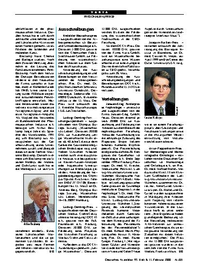 Vorschauseite 1: Verleihungen