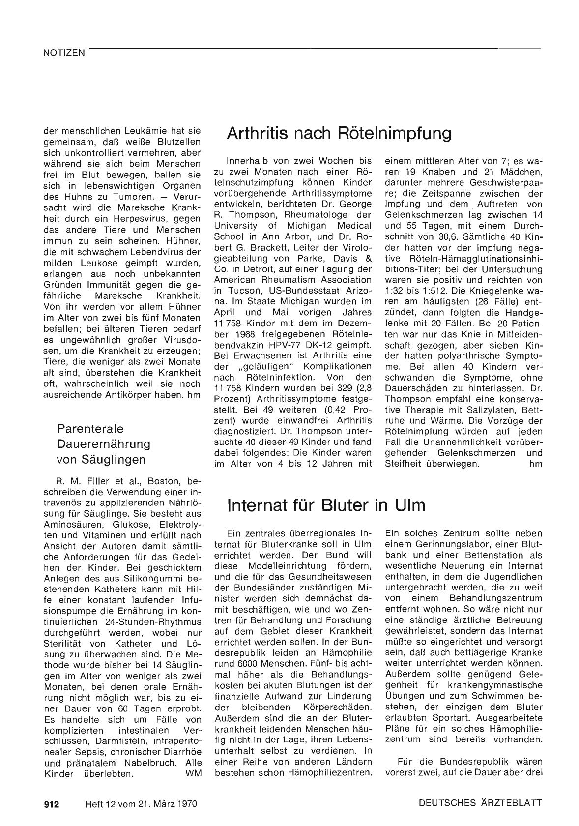 Vorschauseite 1: Internat für Bluter in Ulm