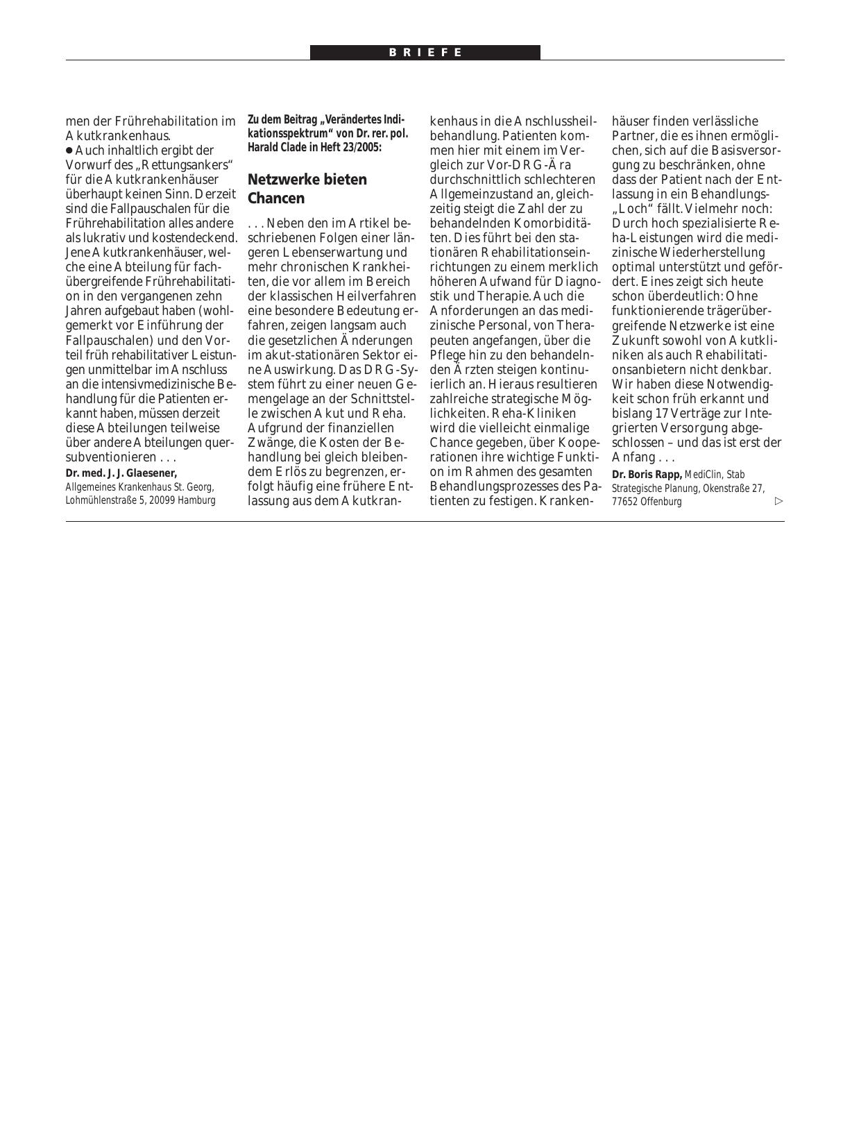 Vorschauseite 1: Rehabilitation: Netzwerke bieten Chancen