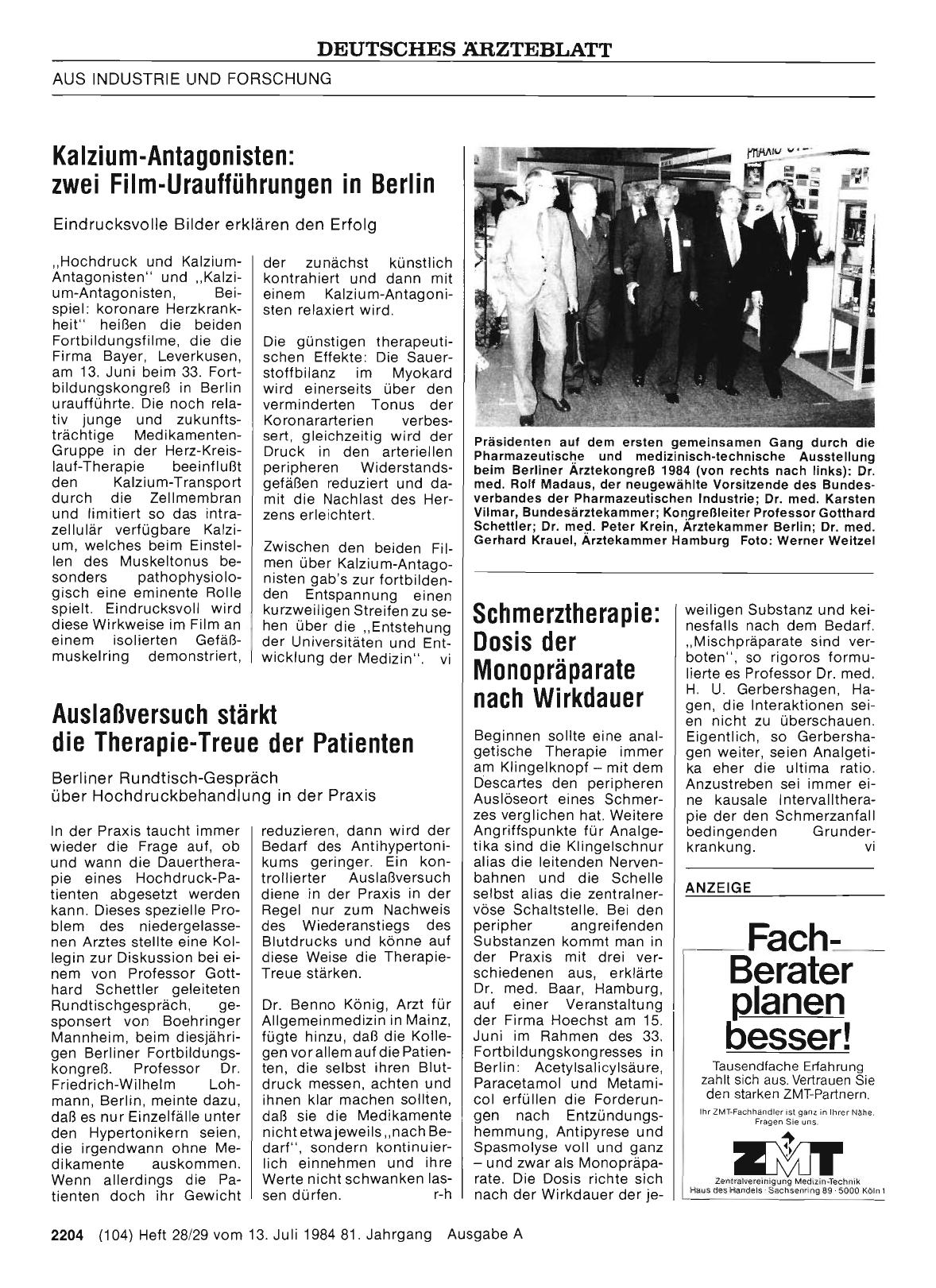 Vorschauseite 1: Auslaßversuch stärkt die Therapie-Treue der Patienten