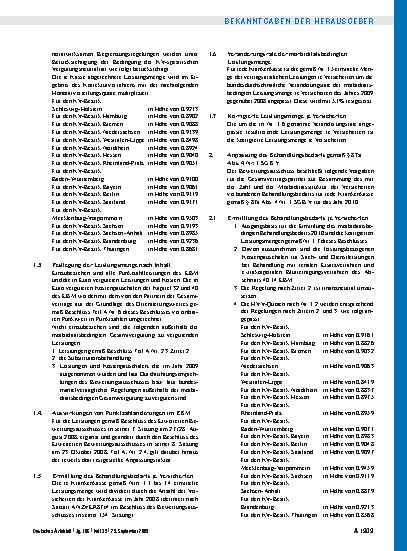 Vorschauseite 4: Beschluss des Erweiterten Bewertungsausschusses gemäß § 87 Abs. 4 SGB V zur Weiterentwicklung der vertragsärztlichen Vergütung im Jahr 2010 in seiner 15. Sitzung am 2. September 2…