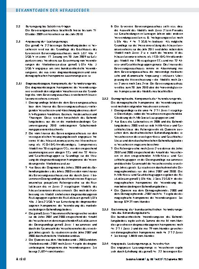 Vorschauseite 5: Beschluss des Erweiterten Bewertungsausschusses gemäß § 87 Abs. 4 SGB V zur Weiterentwicklung der vertragsärztlichen Vergütung im Jahr 2010 in seiner 15. Sitzung am 2. September 2…