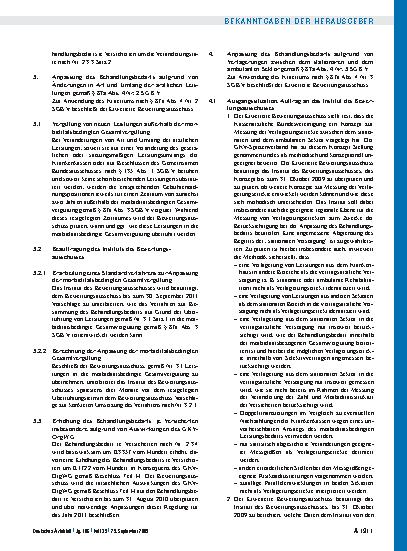 Vorschauseite 6: Beschluss des Erweiterten Bewertungsausschusses gemäß § 87 Abs. 4 SGB V zur Weiterentwicklung der vertragsärztlichen Vergütung im Jahr 2010 in seiner 15. Sitzung am 2. September 2…