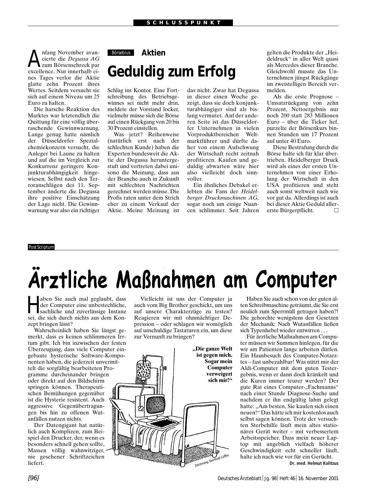 Vorschauseite 1: Ärztliche Maßnahmen am Computer