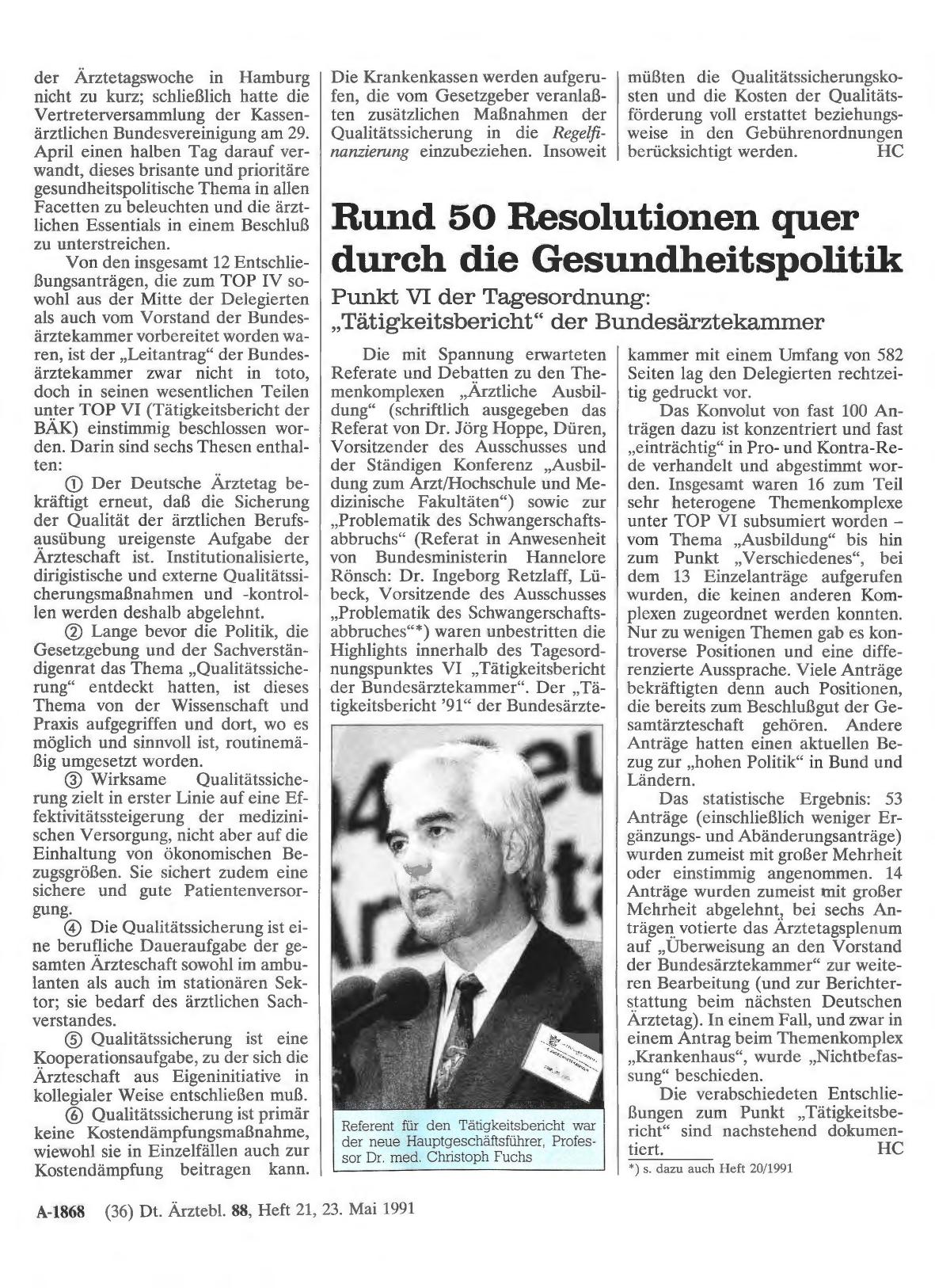 Vorschauseite 1: Rund 50 Resolutionen quer durch die Gesundheitspolitik