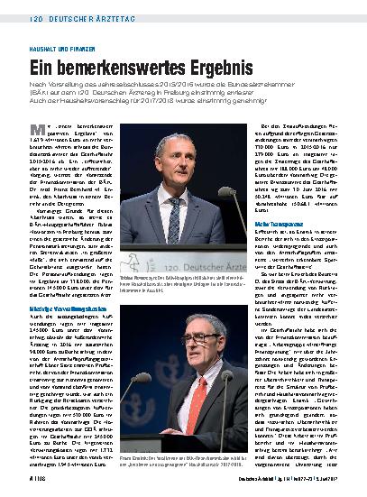 Vorschauseite 1: Haushalt und Finanzen: Ein bemerkenswertes Ergebnis