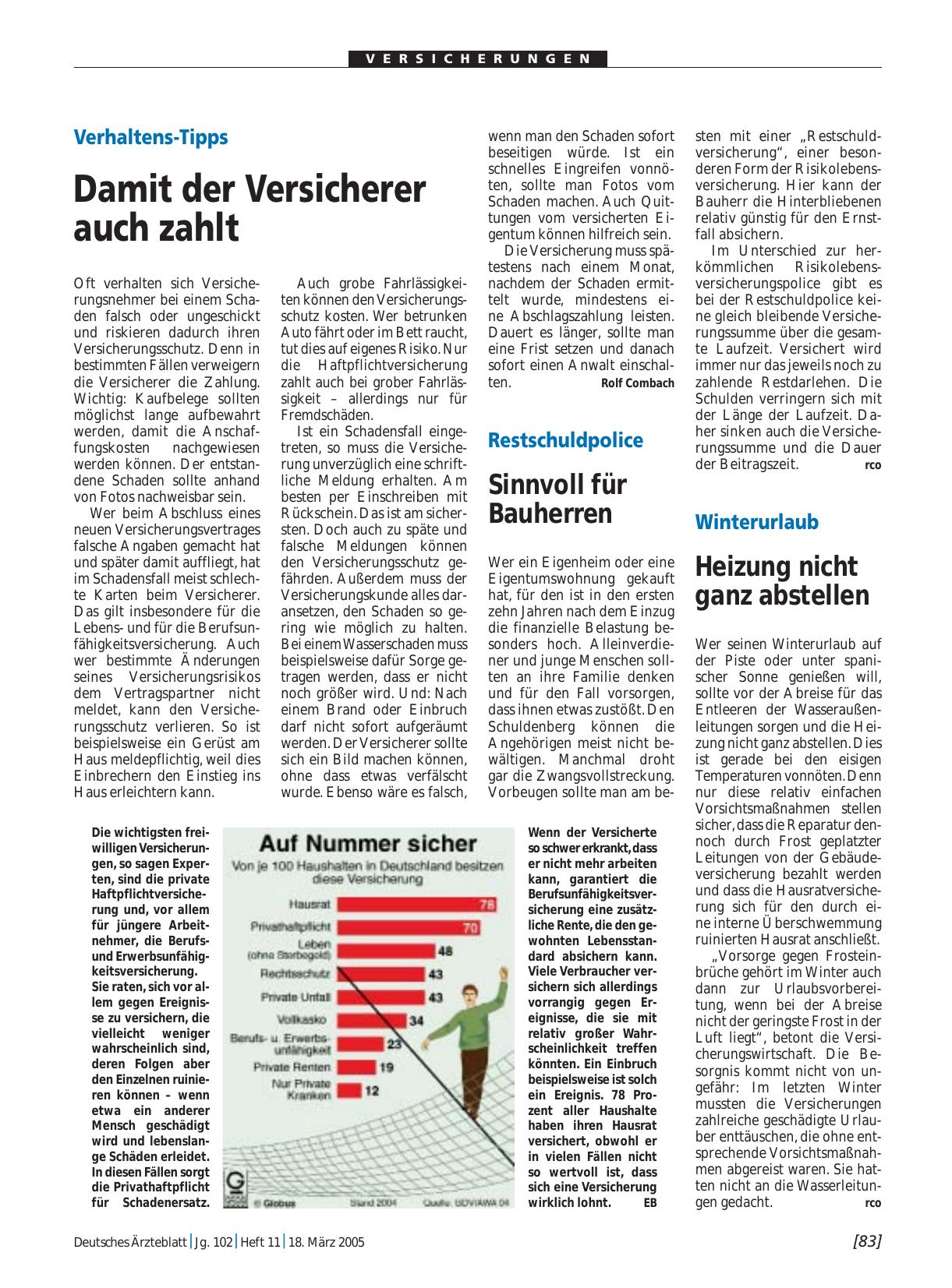 Vorschauseite 1: Winterurlaub: Heizung nicht ganz abstellen