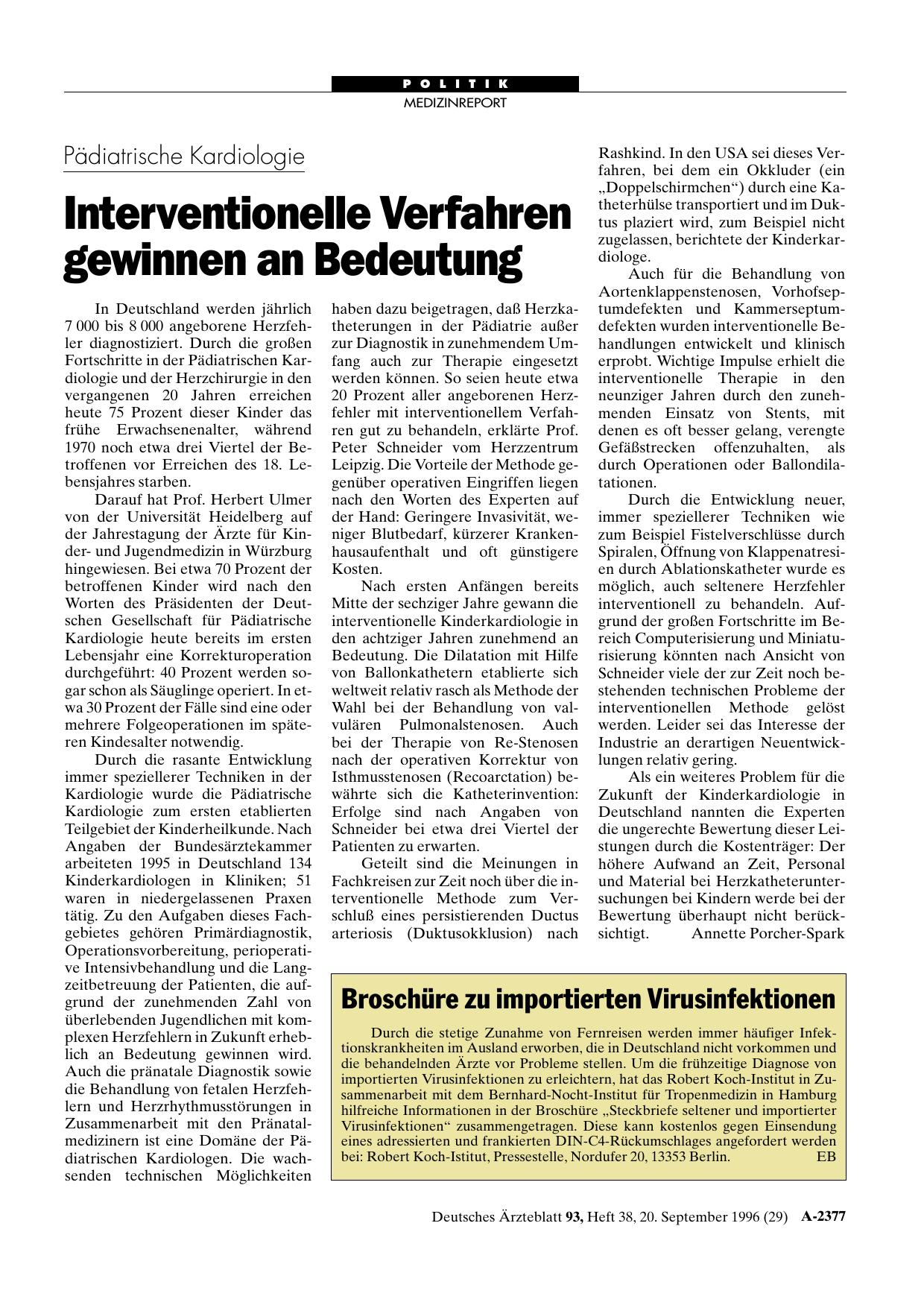 Vorschauseite 1: Broschüre zu importierten Virusinfektionen