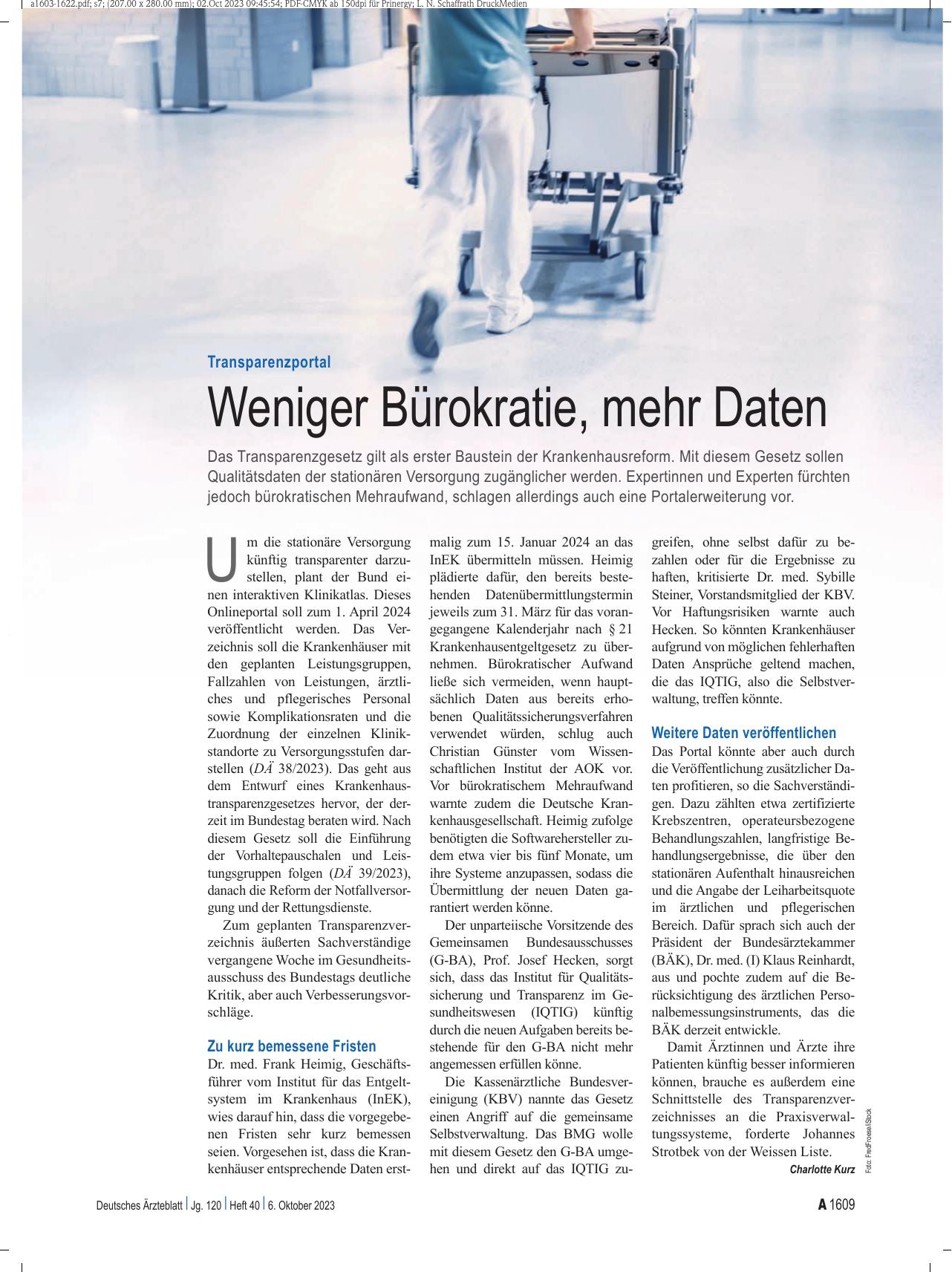 Vorschauseite 1: Transparenzportal: Weniger Bürokratie, mehr Daten