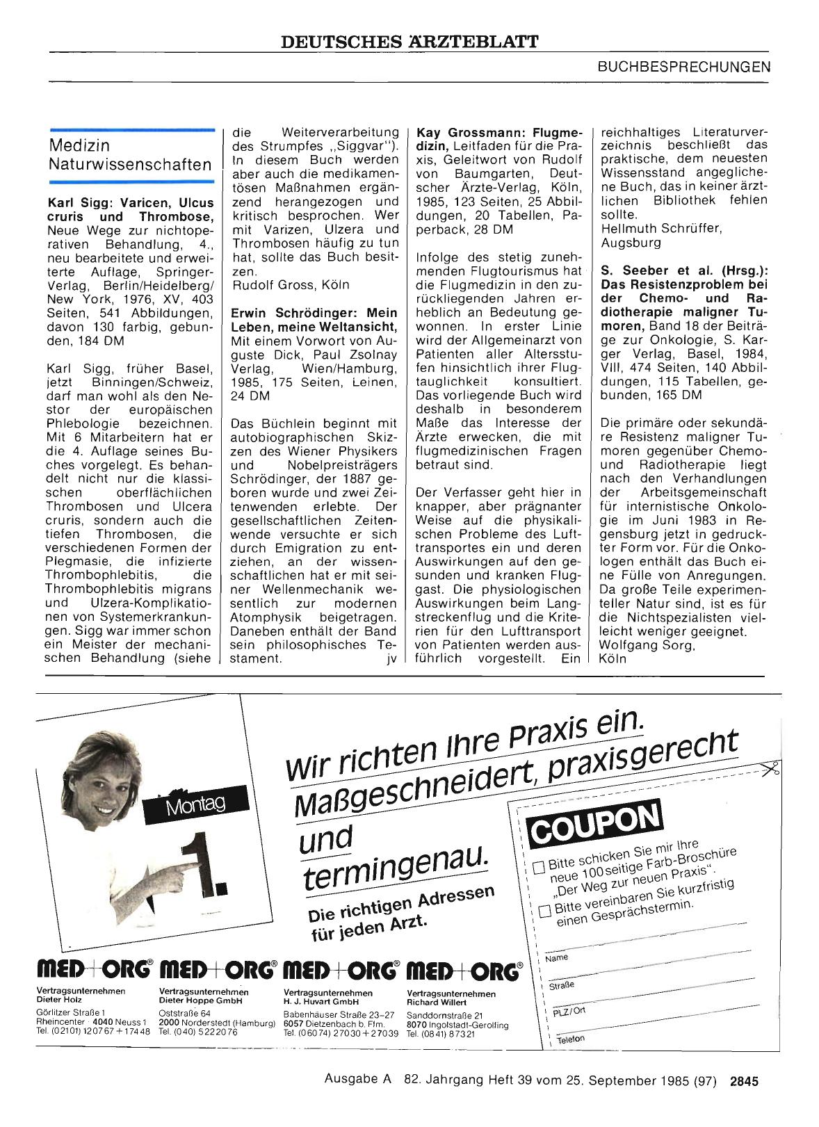 Vorschauseite 1: Medizin Naturwissenschaften: Karl Sigg: Varicen, Ulcus cruris und Thrombose