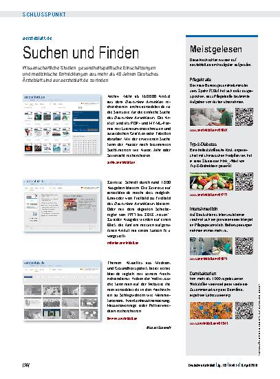 Vorschauseite 1: aerzteblatt.de: Suchen und Finden