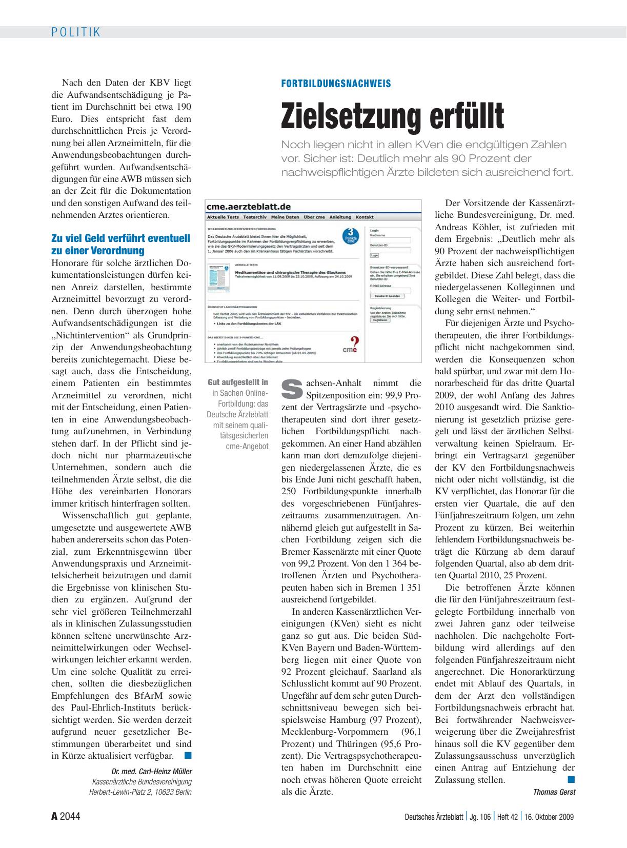 Vorschauseite 1: Fortbildungsnachweis: Zielsetzung erfüllt