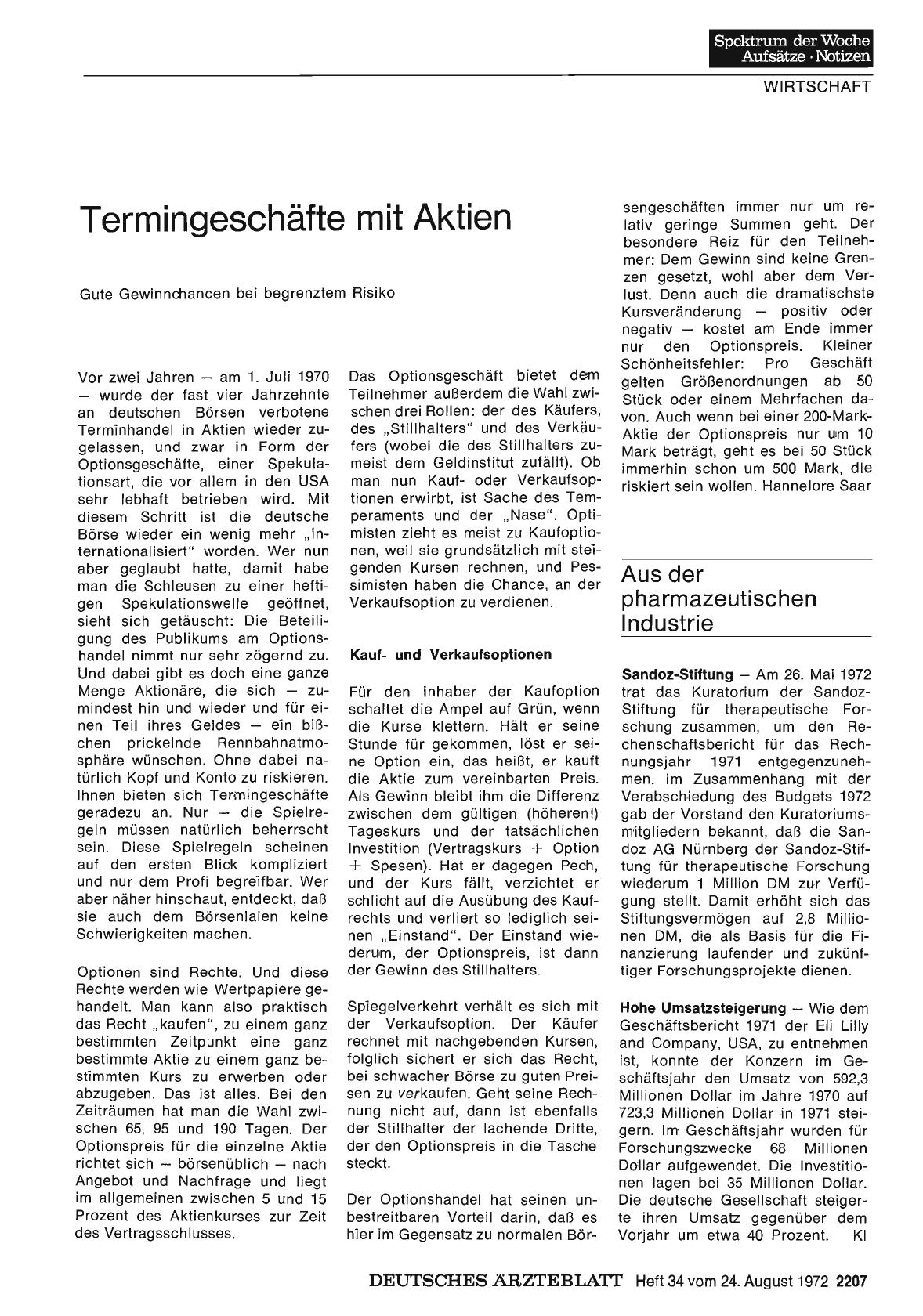 Vorschauseite 1: Termingeschäfte mit Aktien: Gute Gewinnchancen bei begrenztem Risiko