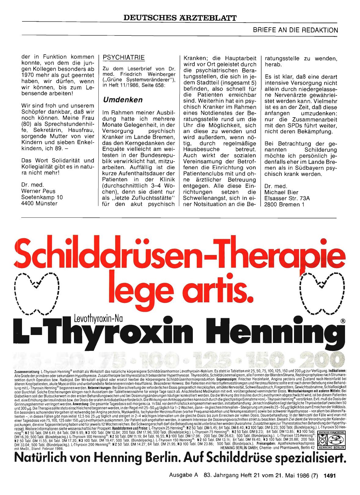 Vorschauseite 1: PSYCHIATRIE: Umdenken