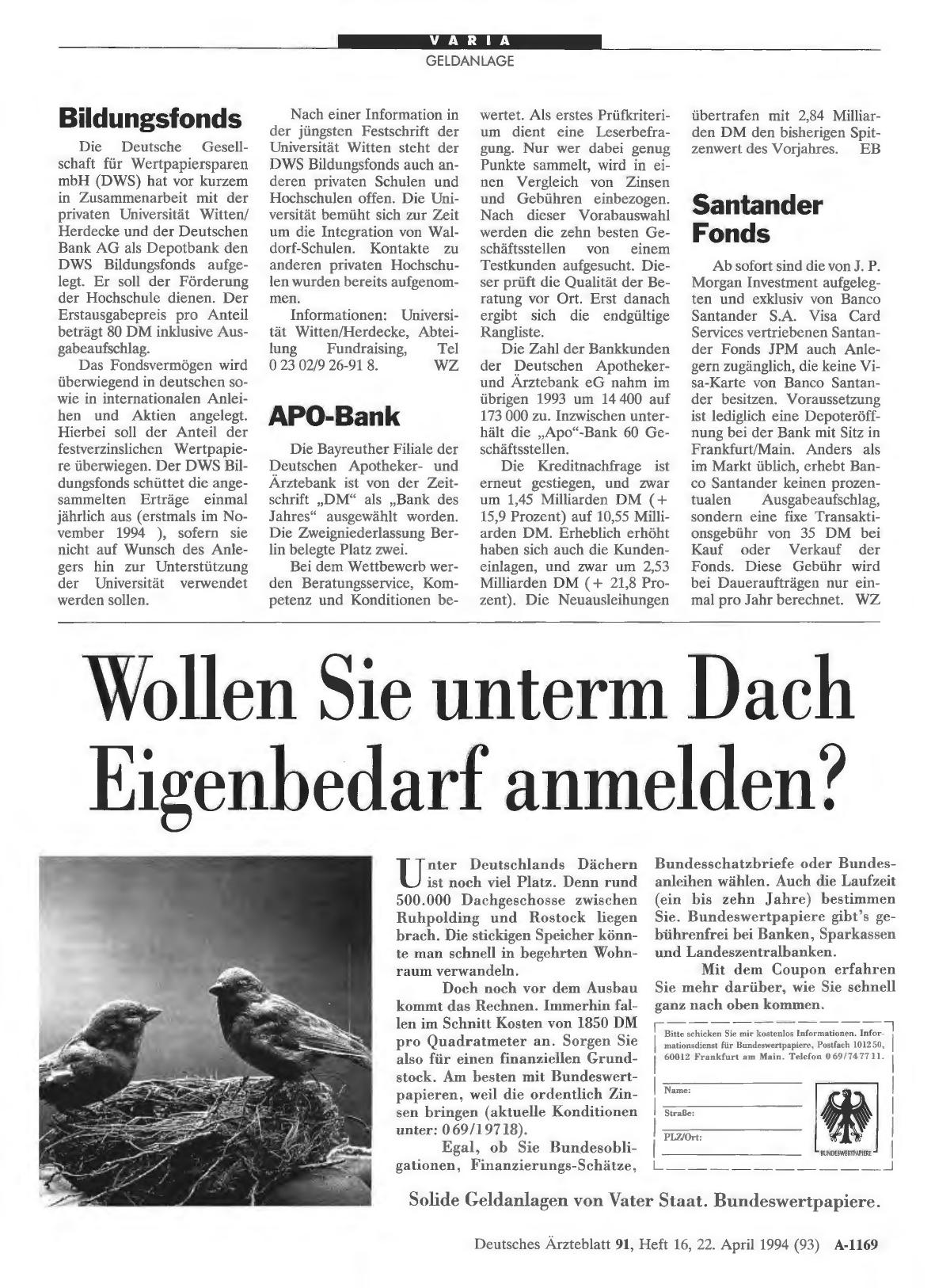 Vorschauseite 1: APO-Bank