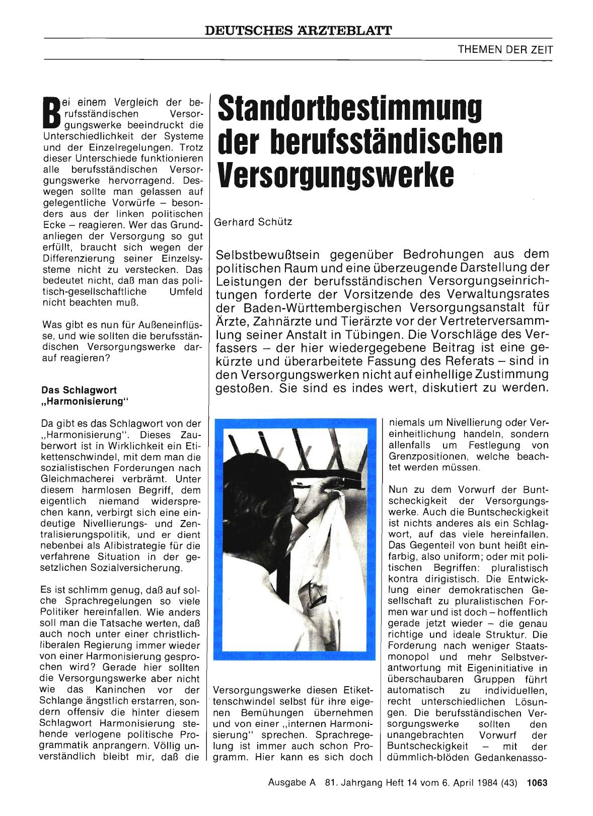 Vorschauseite 1: Standortbestimmung der berufsständischen Versorgungswerke