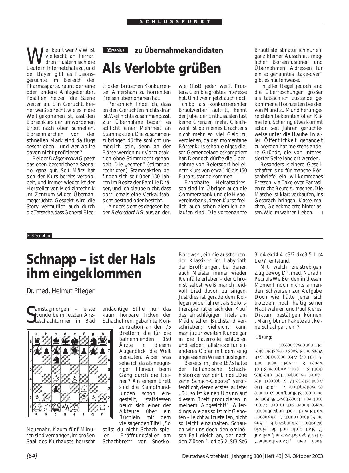 Vorschauseite 1: zu Übernahmekandidaten: Als Verlobte grüßen