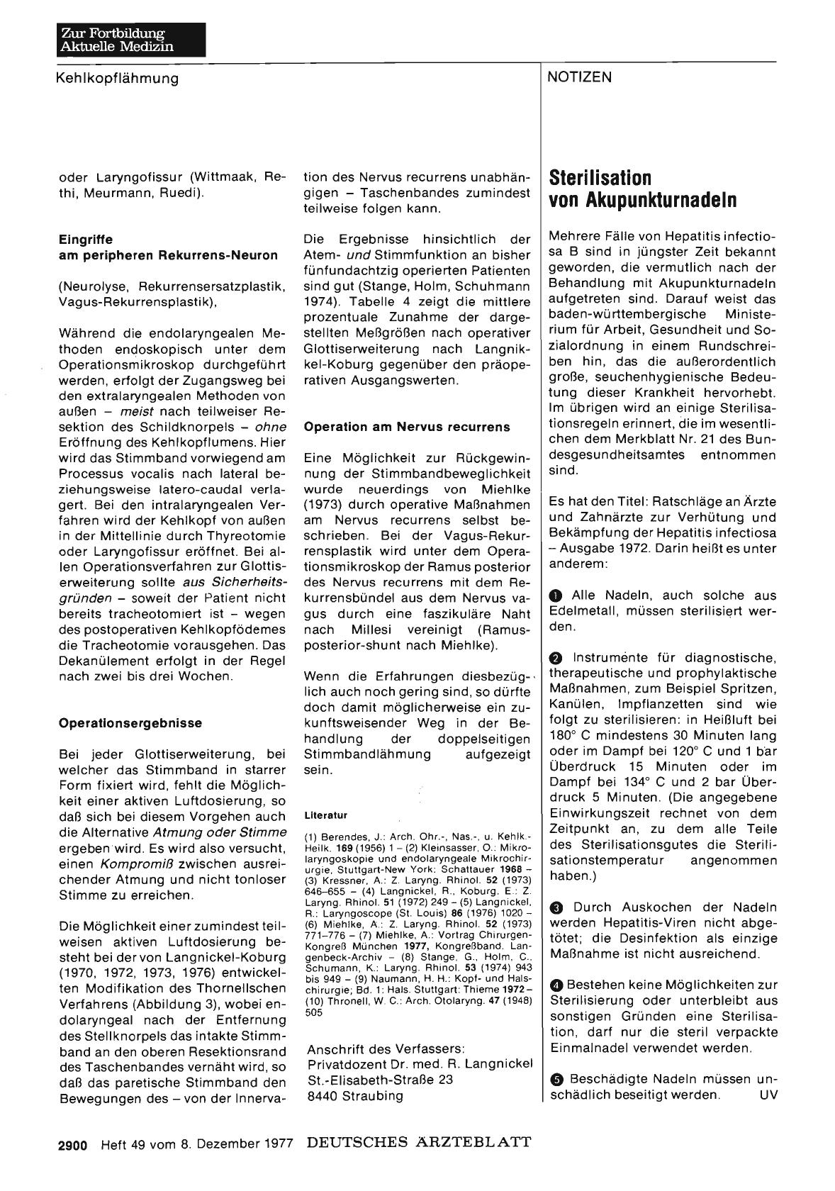 Vorschauseite 1: Sterilisation von Akupunkturnadeln
