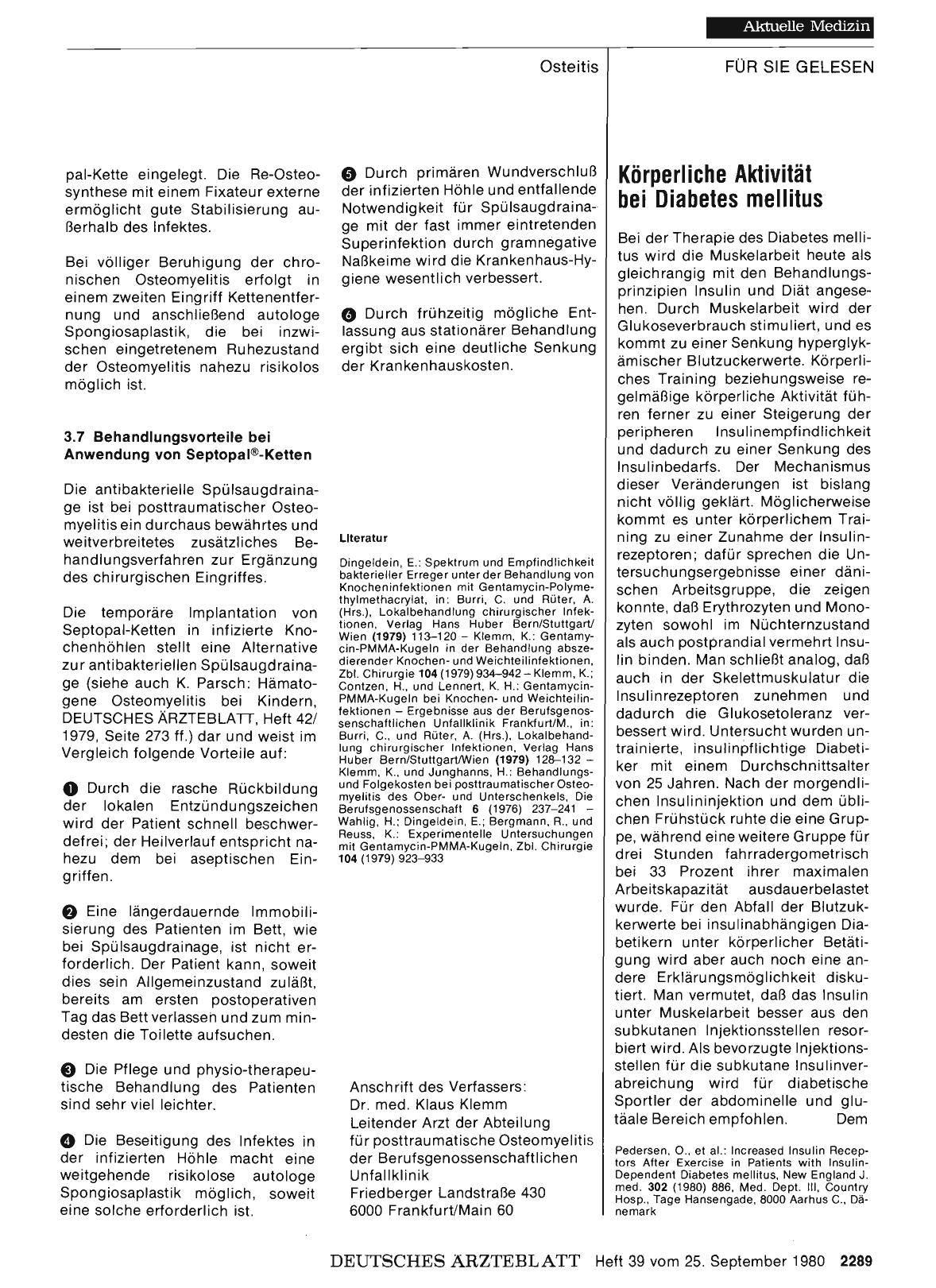 Vorschauseite 1: Körperliche Aktivität bei Diabetes mellitus