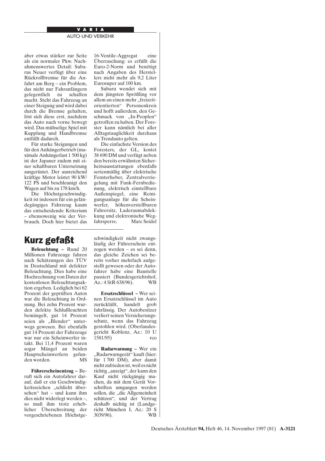 Vorschauseite 1: Kurz gefaßt
