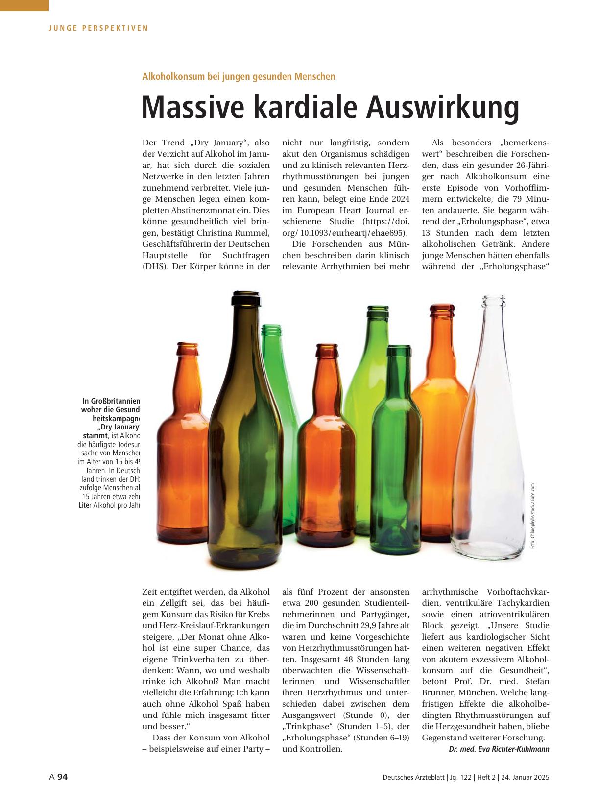 Vorschauseite 1: Alkoholkonsum bei jungen gesunden Menschen: Massive kardiale Auswirkungen