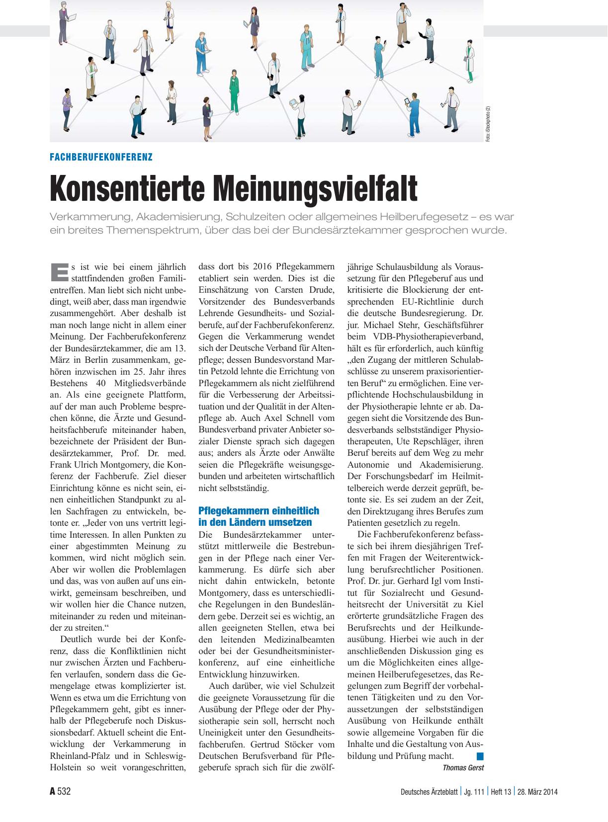 Vorschauseite 1: Fachberufekonferenz: Konsentierte Meinungsvielfalt