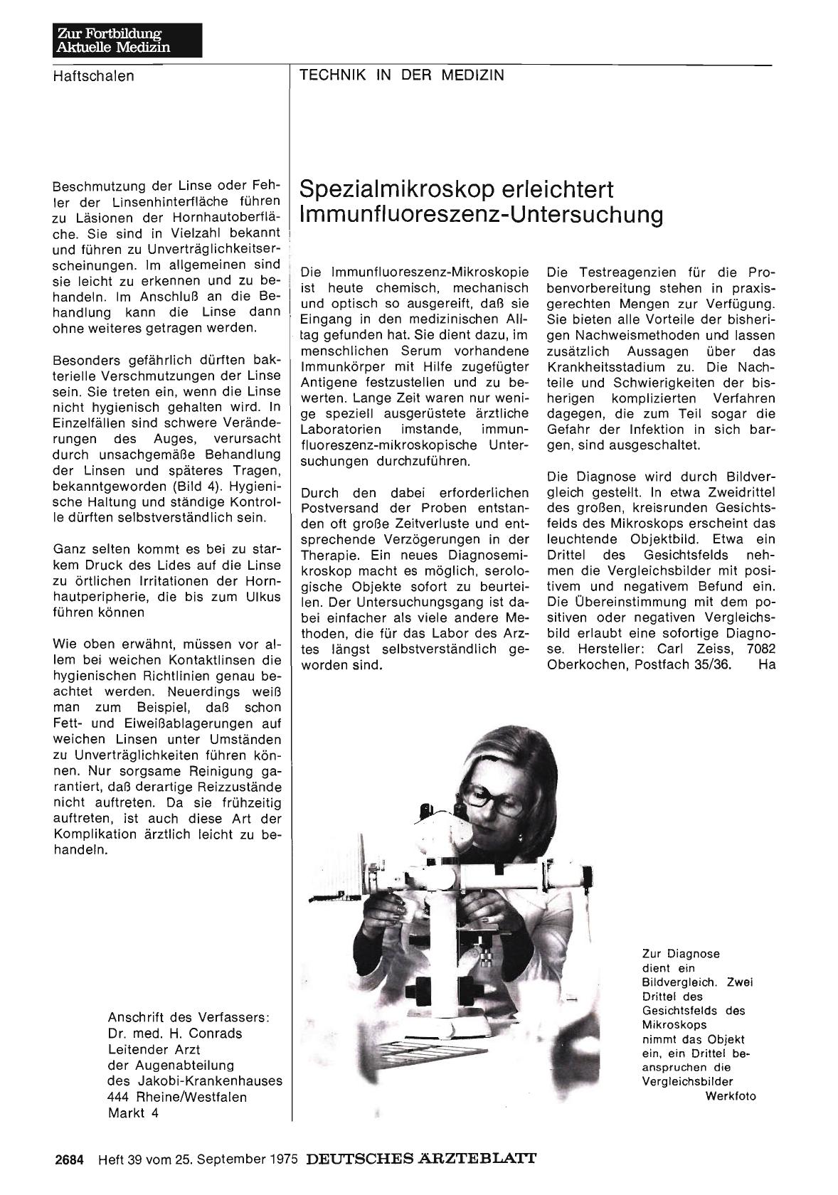 Vorschauseite 1: Spezialmikroskop erleichtert Immunfluoreszenz-Untersuchung