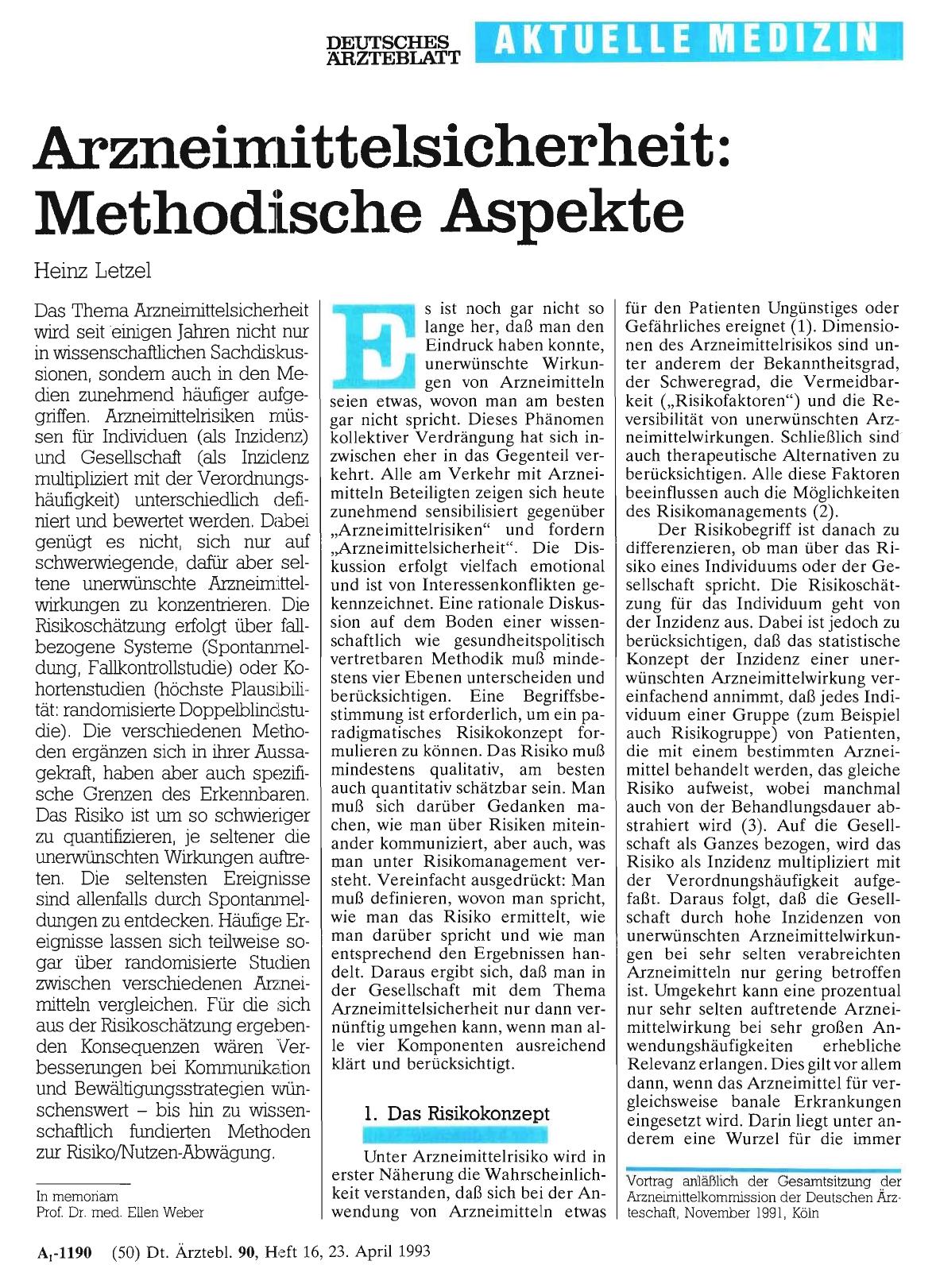 Vorschauseite 1: Arzneimittelsicherheit: Methodische Aspekte