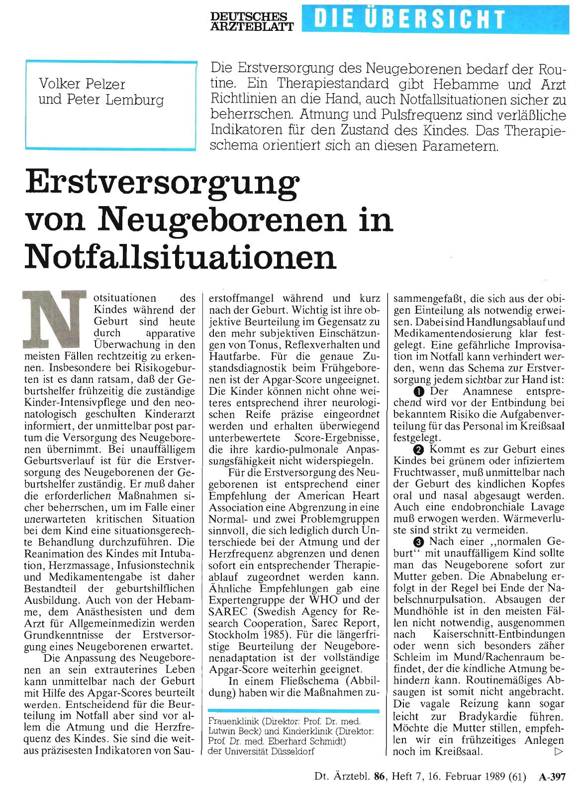 Vorschauseite 1: Erstversorgung von Neugeborenen in Notfallsituationen