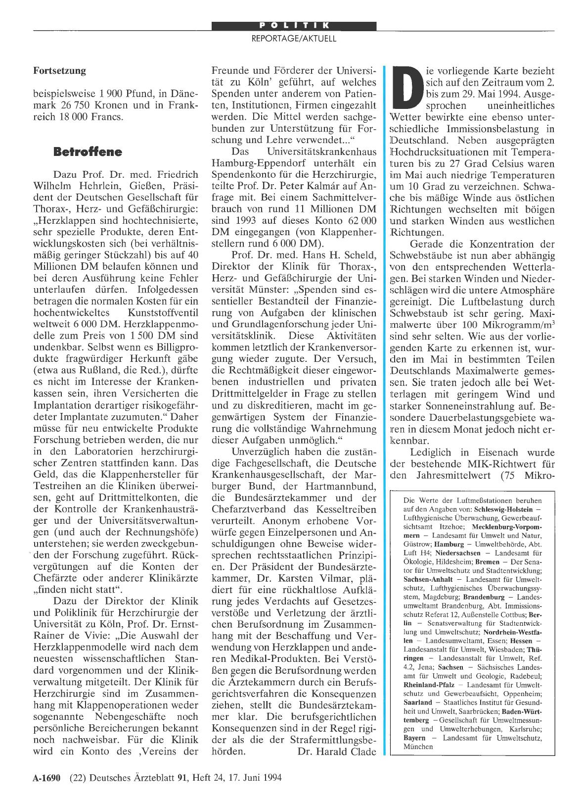Vorschauseite 1: Immissionskarte (15): Schwebstaub im Mai