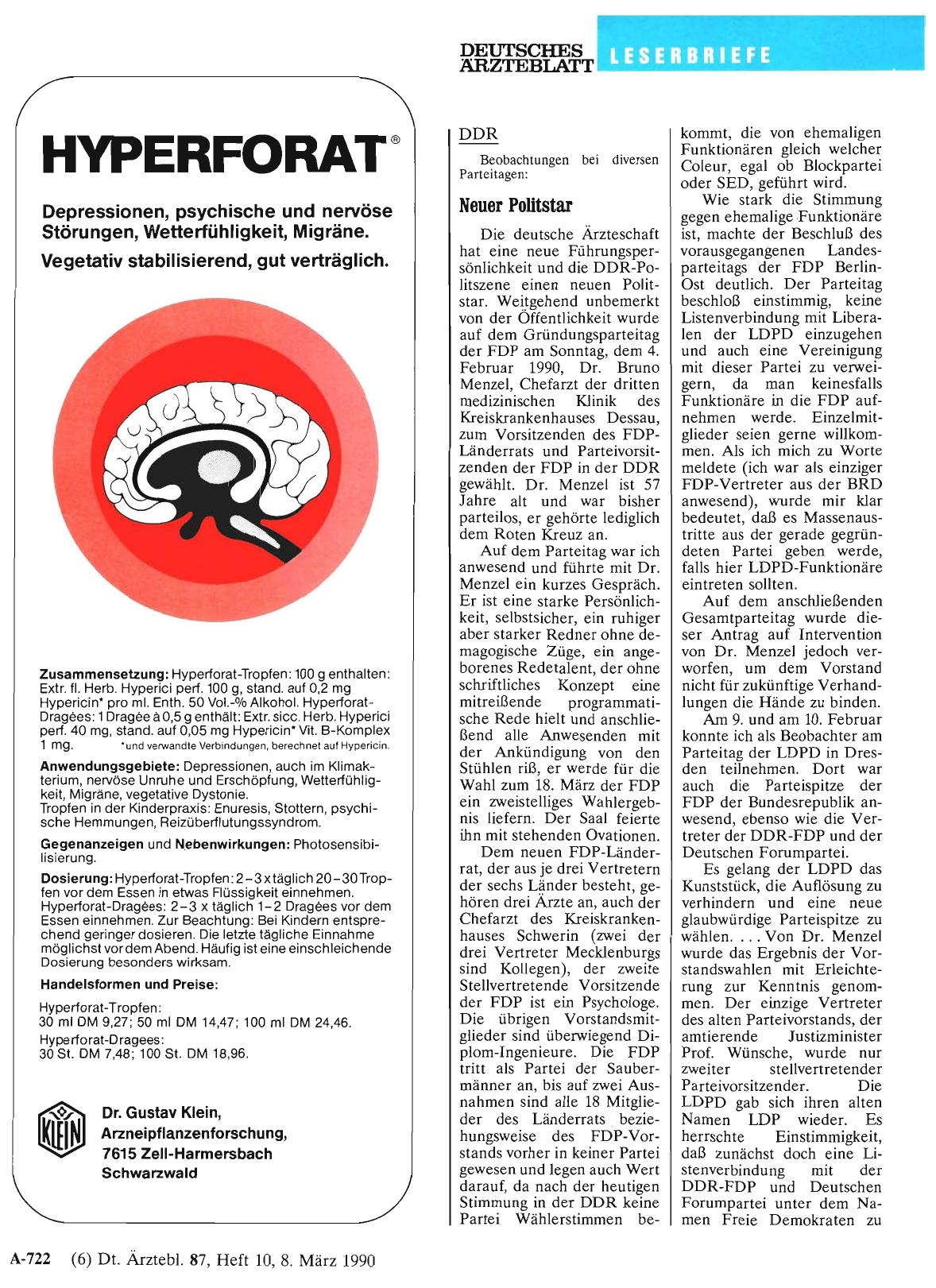 Vorschauseite 1: DDR: Neuer Politstar