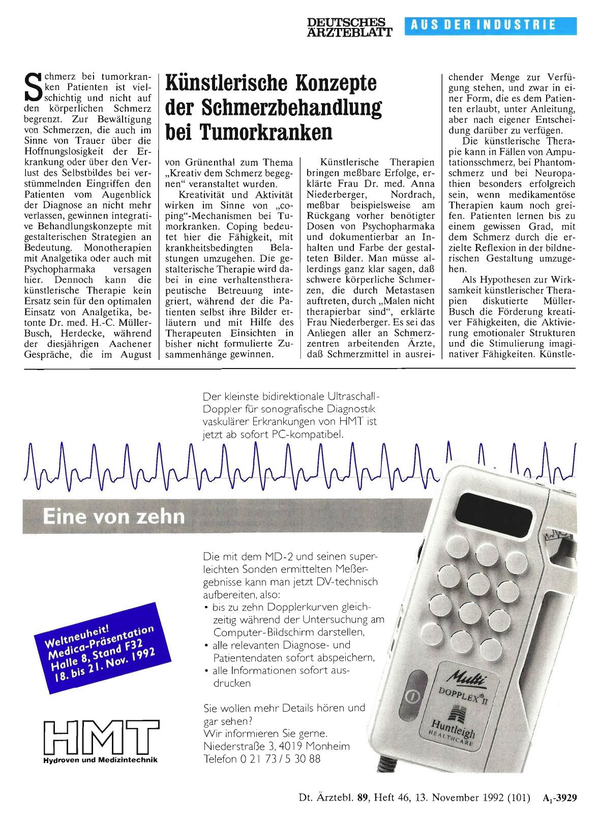 Vorschauseite 1: Künstlerische Konzepte der Schmerzbehandlung bei Tumorkranken