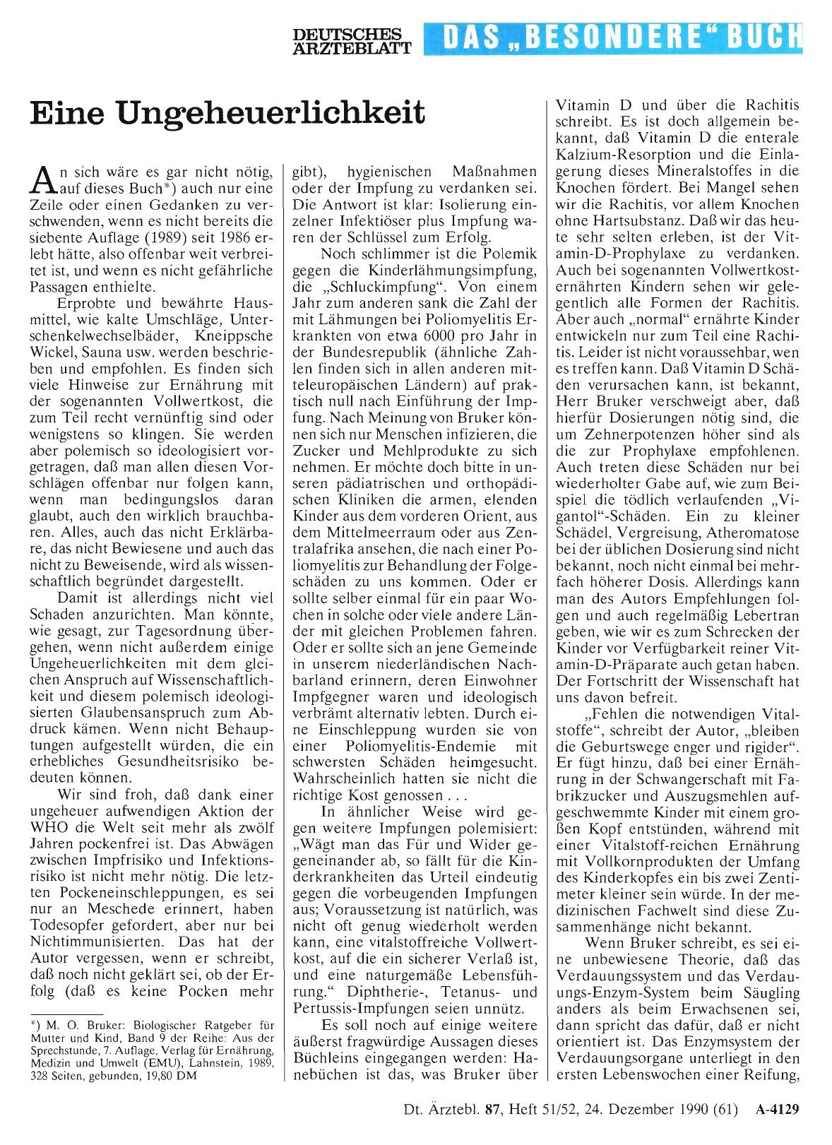 Vorschauseite 1: Eine Ungeheuerlichkeit