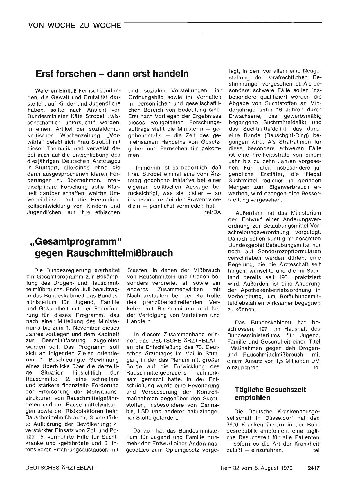 Vorschauseite 1: Erst forschen - dann erst handeln
